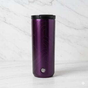 Starbucks Fall 2020 Deep Purple Art Deco Stainless Steel Tumbler 12oz Insulated